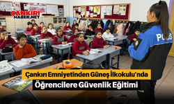 Çankırı Emniyetinden Güneş İlkokulu’nda Öğrencilere Güvenlik Eğitimi