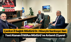 Çankırı İl Sağlık Müdürü Dr. Hüseyin Sarıkaya’dan Yeni Atanan İl Nüfus Müdürü’ne Anlamlı Ziyaret