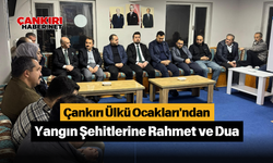 Çankırı Ülkü Ocakları'ndan Yangın Şehitlerine Rahmet ve Dua