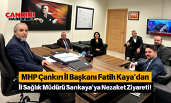 MHP Çankırı İl Başkanı Fatih Kaya’dan İl Sağlık Müdürü Sarıkaya’ya Nezaket Ziyareti!