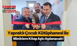 Yapraklı Çocuk Kütüphanesi ile Miniklere Kitap Aşkı Aşılanacak!