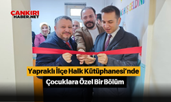 Yapraklı İlçe Halk Kütüphanesi’nde Çocuklara Özel Bir Bölüm