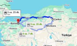 Çankırı-Bursa arası kaç kilometre?