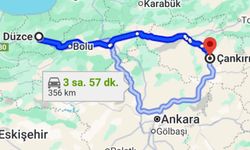 Çankırı-Düzce arası kaç kilometre?