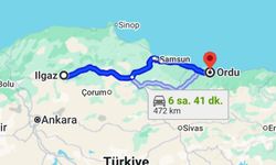 Çankırı Ilgaz-Ordu arası kaç kilometre?