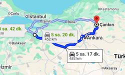 Çankırı-İnegöl arası kaç kilometre?