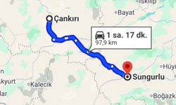 Çankırı-Sungurlu arası kaç kilometre?