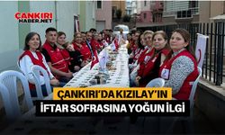 Çankırı’da Kızılay’ın iftar sofrasına yoğun ilgi