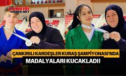 Çankırılı kardeşler Kuraş Şampiyonası'nda madalyaları kucakladı!