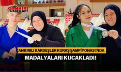 Çankırılı kardeşler Kuraş Şampiyonası'nda madalyaları kucakladı!