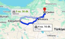 Eskşehir-Çankırı arası kaç kilometre?