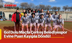 Gol Dolu Maçta Çerkeş Belediyespor Evine Puan Kayıpla Döndü!