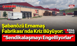 Şabanözü Ernamaş Fabrikası’nda Kriz Büyüyor: “Sendikalaşmayı Engelliyorlar”