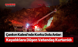 Çankırı Kalesi'nde Korku Dolu Anlar: Kayalıklara Düşen Vatandaş Kurtarıldı
