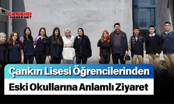 Çankırı Lisesi Öğrencilerinden Eski Okullarına Anlamlı Ziyaret
