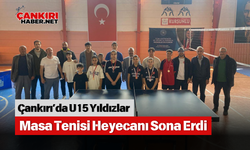 Çankırı’da U15 Yıldızlar Masa Tenisi Heyecanı Sona Erdi