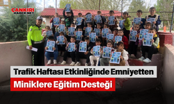Çerkeş'te Trafik Haftası Etkinliğinde Emniyetten Miniklere Eğitim Desteği
