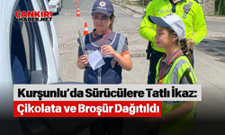 Kurşunlu’da Sürücülere Tatlı İkaz: Çikolata ve Broşür Dağıtıldı