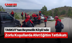 TASKUT’tan Beymelik Köyü’nde Zorlu Koşullarda Afet Eğitim Tatbikatı