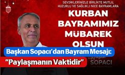 Başkan Sopacı’dan Bayram Mesajı: “Paylaşmanın Vaktidir”