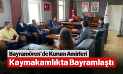 Bayramören’de Kurum Amirleri Kaymakamlıkta Bayramlaştı