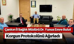 Çankırı İl Sağlık Müdürü Dr. Yunus Emre Bulut, Korgun Protokolünü Ağırladı
