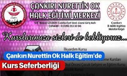 Çankırı Nurettin Ok Halk Eğitim'de Kurs Seferberliği