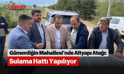 Gümerdiğin Mahallesi’nde Altyapı Atağı: Sulama Hattı Yapılıyor