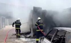Kahramanmaraş'ta Konteyner Kentte Yangın: 5 Konteyner Kül Oldu