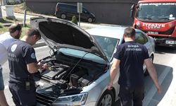 Kırmızı Işıkta Otomobile Sığınan Kedi Trafiği Durdurdu