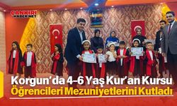 Korgun’da 4-6 Yaş Kur’an Kursu Öğrencileri Mezuniyetlerini Kutladı