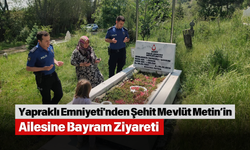 Yapraklı Emniyeti'nden Şehit Mevlüt Metin’in Ailesine Bayram Ziyareti