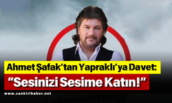Ahmet Şafak’tan Yapraklı’ya Davet: “Sesinizi Sesime Katın!”