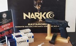 Kastamonu'da Ruhsatsız Tabanca ve Sentetik Ecza Operasyonu