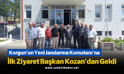 Korgun’un Yeni Jandarma Komutanı’na İlk Ziyaret Başkan Kozan’dan Geldi