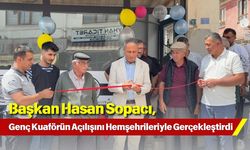 Başkan Hasan Sopacı, Genç Kuaförün Açılışını Hemşehrileriyle Gerçekleştirdi