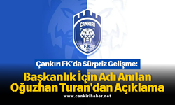 Çankırı FK’da Sürpriz Gelişme: Başkanlık İçin Adı Anılan Oğuzhan Turan'dan Açıklama