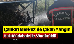 Çankırı Merkez’de Çıkan Yangın Hızlı Müdahale ile Söndürüldü