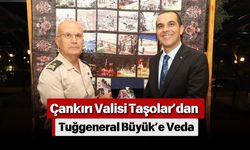Çankırı Valisi Taşolar’dan Tuğgeneral Büyük’e Veda