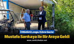 İl Müdürü Longa, Kıbrıs Gazisi Mustafa Sarıkaya ile Bir Araya Geldi