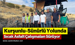 Kurşunlu-Sünürlü Yolunda Sıcak Asfalt Çalışmaları Sürüyor