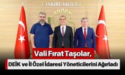 Vali Fırat Taşolar, DEİK ve İl Özel İdaresi Yöneticilerini Ağırladı