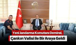 Yeni Jandarma Komutanı Demiral, Çankırı Valisi ile Bir Araya Geldi