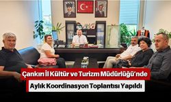 Çankırı İl Kültür ve Turizm Müdürlüğü’nde Aylık Koordinasyon Toplantısı Yapıldı