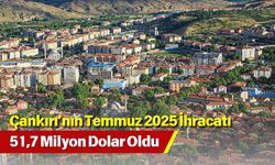 Çankırı’nın Temmuz 2025 İhracatı 51,7 Milyon Dolar Oldu