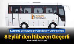 Kurşunlu Belediyesi Servis Saatleri Güncellendi: 8 Eylül’den İtibaren Geçerli