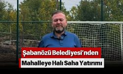 Şabanözü Belediyesi’nden Mahalleye Halı Saha Yatırımı
