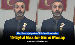 Tüm Kamu Çalışanları Birlik Sendikası’ndan 19 Eylül Gaziler Günü Mesajı
