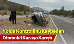 Yolda Kontrolünü Kaybeden Otomobil Kazaya Karıştı