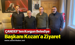 ÇANDEF’ten Korgun Belediye Başkanı Kozan’a Ziyaret